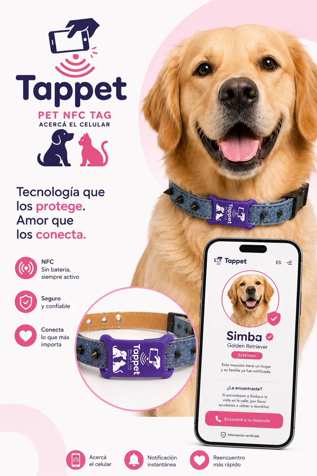 Perfil público de una mascota en Tappet